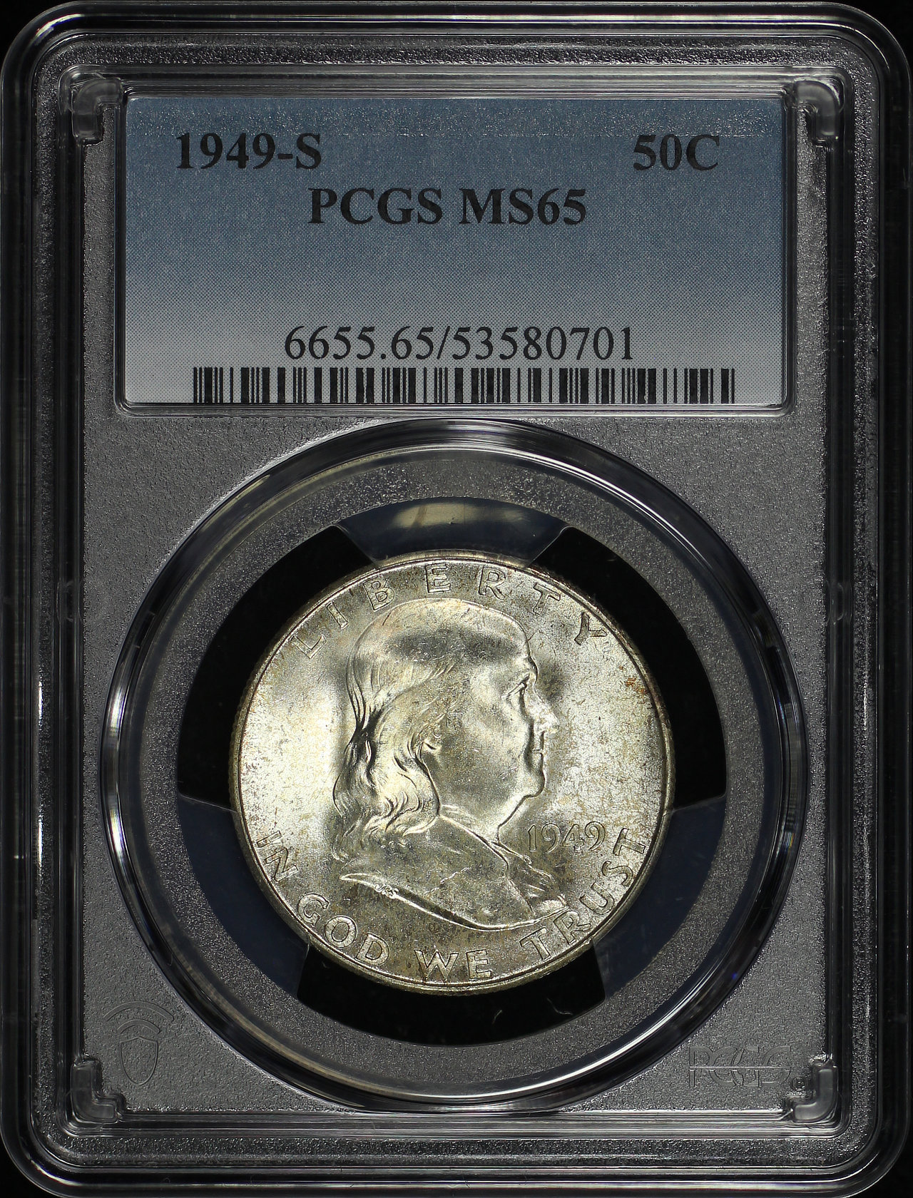 1949-S Franklin Half Dollar PCGS MS-65