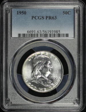 Obverse of this 1950 Franklin Half Dollar PCGS PR-63