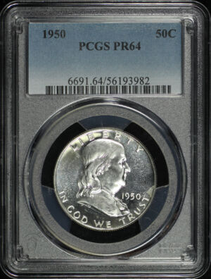 Obverse of this 1950 Franklin Half Dollar PCGS PR-64