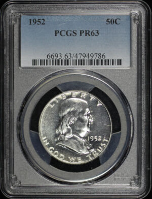 Obverse of this 1952 Franklin Half Dollar PCGS PR-63