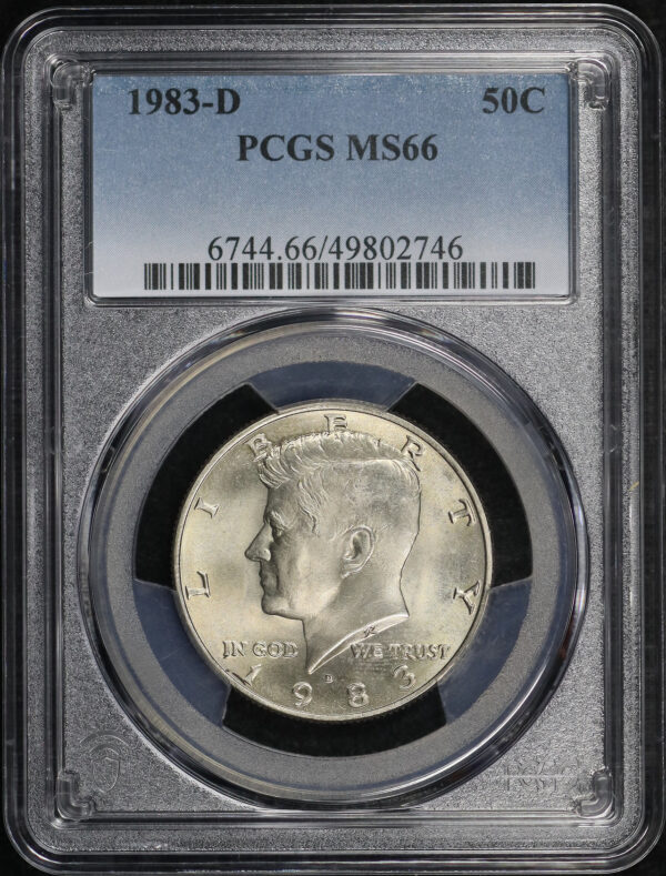 Obverse of this 1983-D Kennedy Half Dollar PCGS MS-66