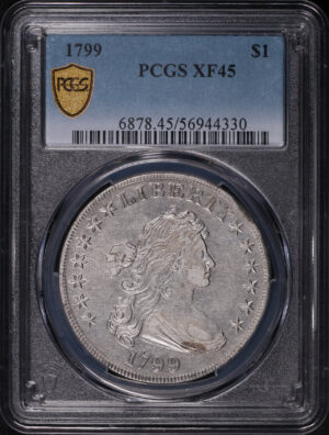 Obverse of this 1799 Draped Bust Dollar PCGS XF-45