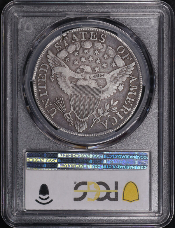Reverse of this 1799/8 Draped Bust Dollar 13 Reverse Stars PCGS F-15