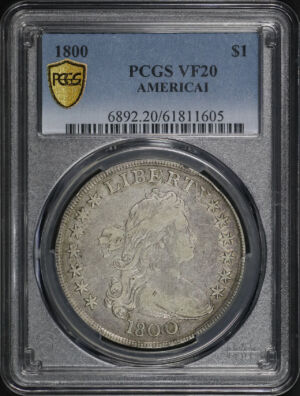 Obverse of this 1800 Draped Bust Dollar AMERICAI PCGS VF-20