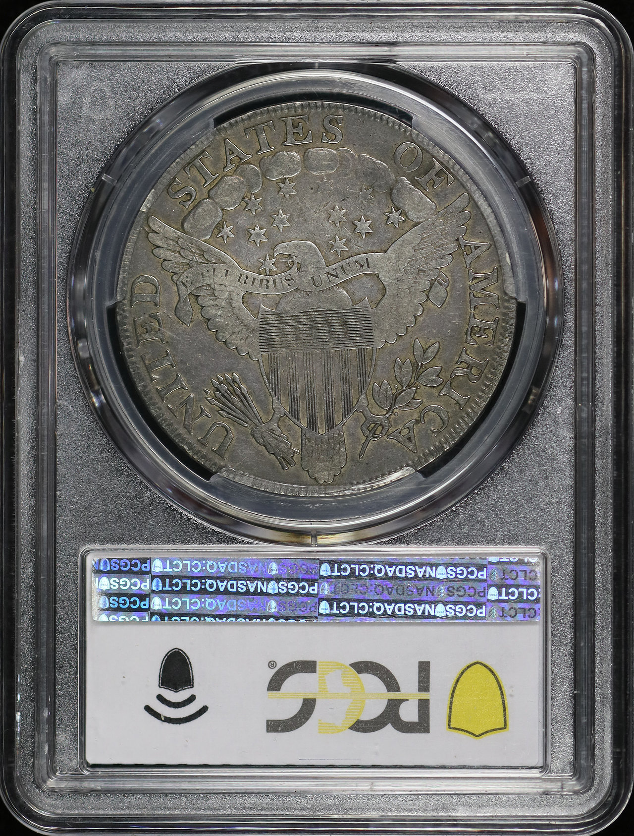 Reverse of this 1803 Draped Bust Dollar Small 3 PCGS F-12