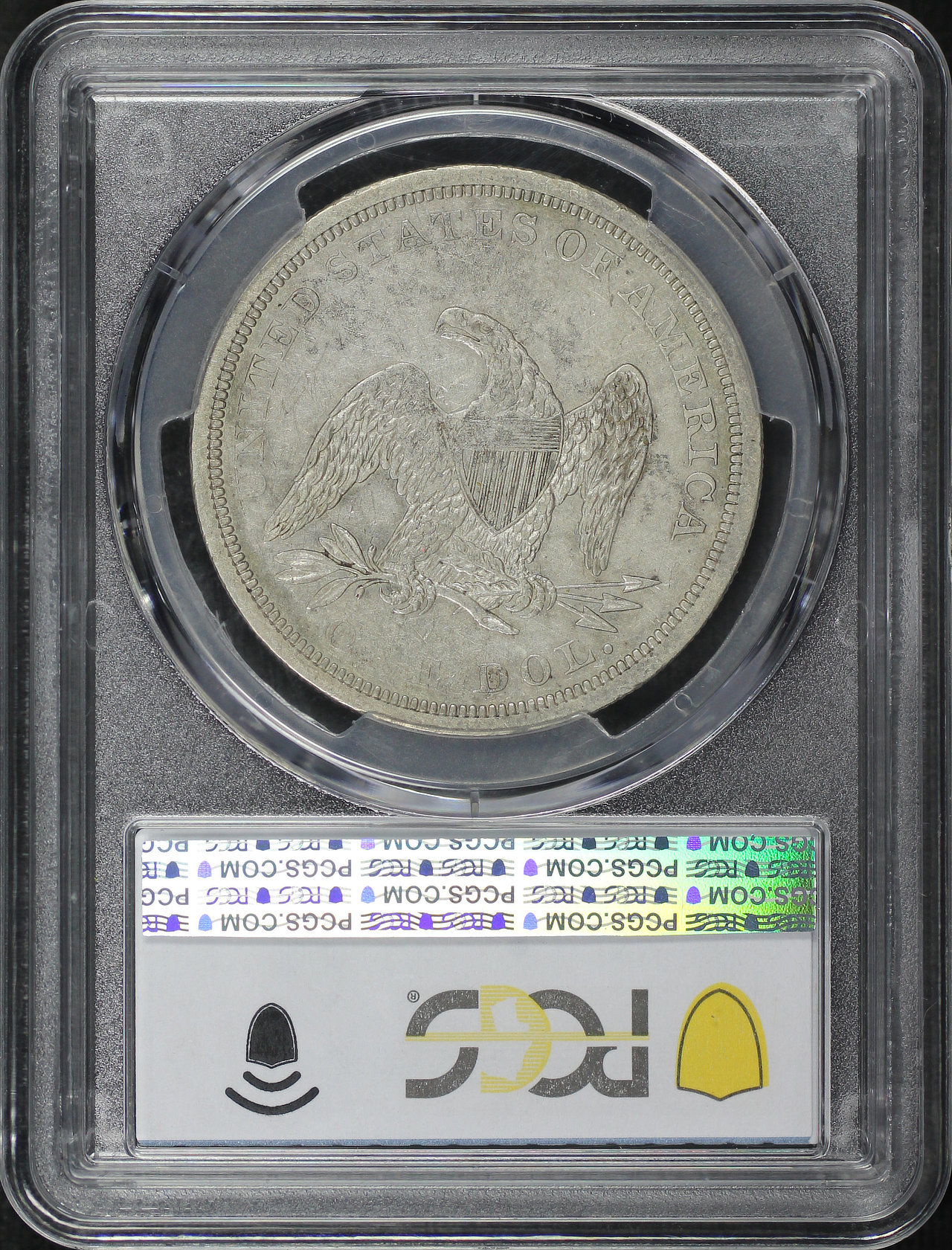 Reverse of this 1840 Liberty Seated Dollar PCGS XF-45