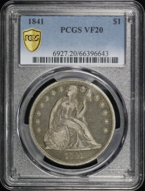 Obverse of this 1841 Liberty Seated Dollar PCGS VF-20