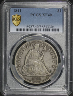 Obverse of this 1841 Liberty Seated Dollar PCGS XF-40