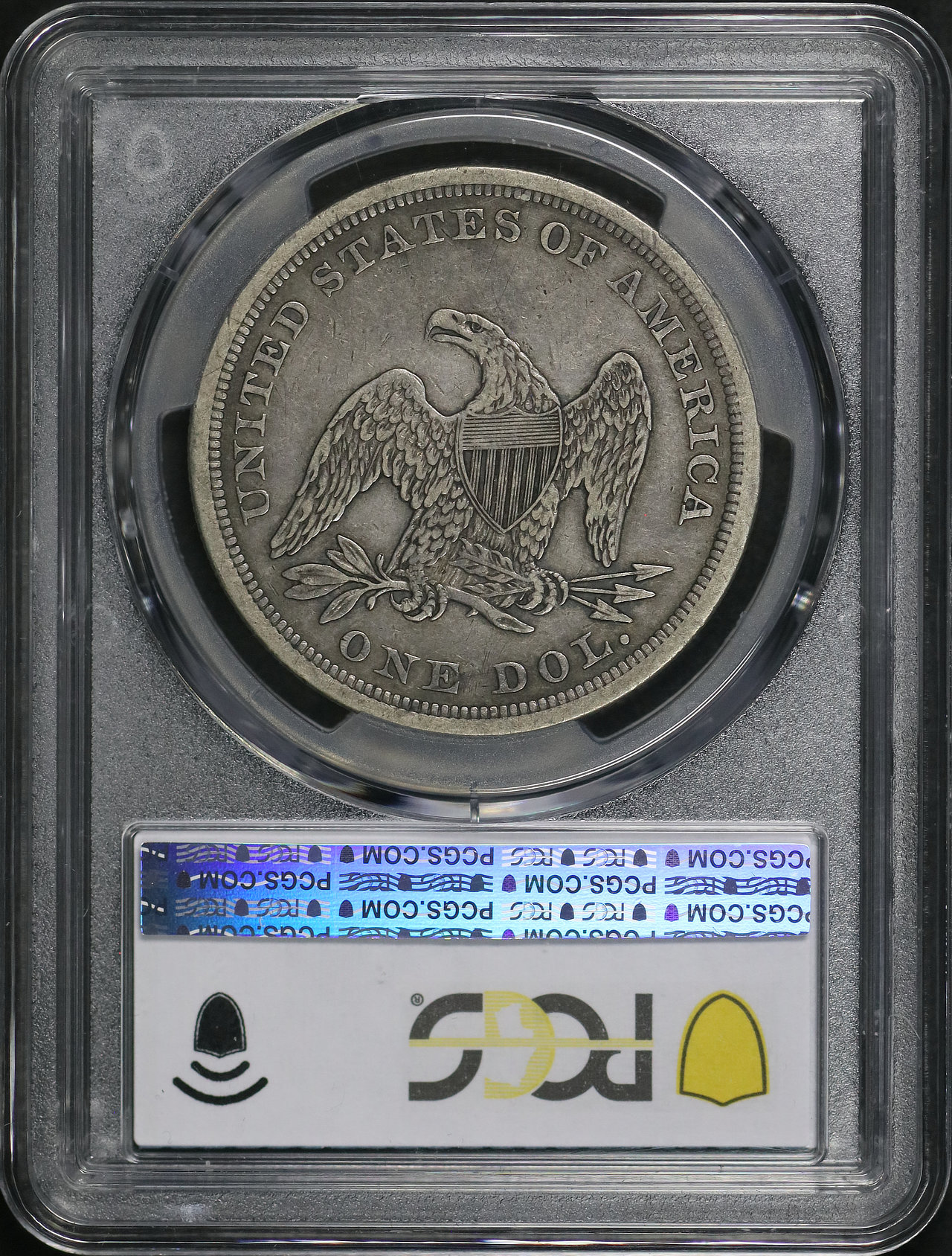 Reverse of this 1841 Liberty Seated Dollar PCGS XF-40