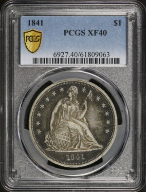 Obverse of this 1841 Liberty Seated Dollar PCGS XF-40