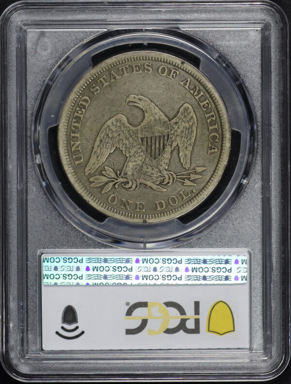 Reverse of this 1842 Liberty Seated Dollar PCGS F-12