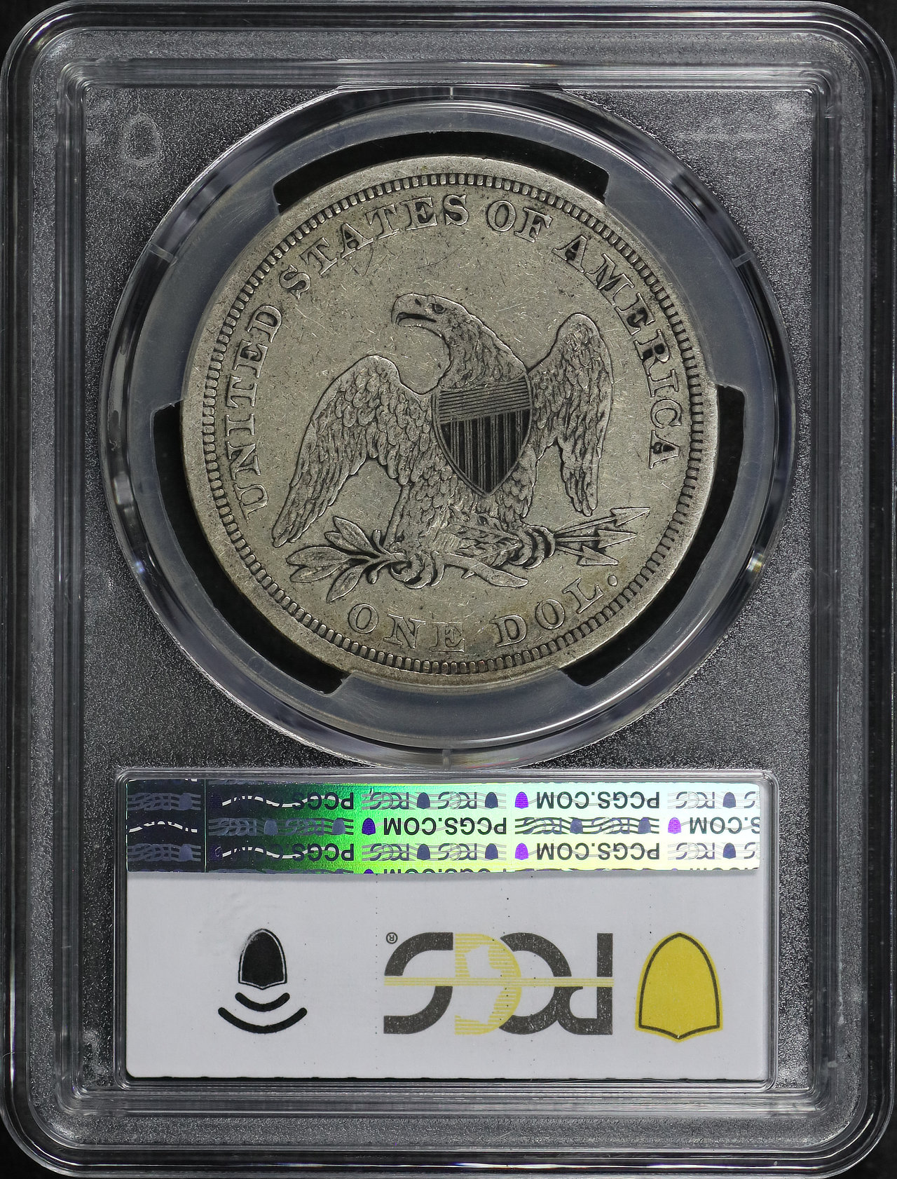 Reverse of this 1843 Liberty Seated Dollar PCGS XF-40