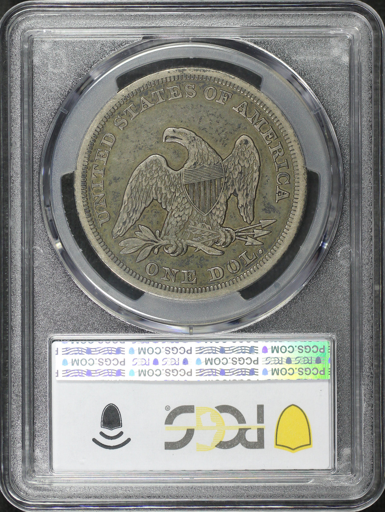 Reverse of this 1846 Liberty Seated Dollar PCGS VF-35