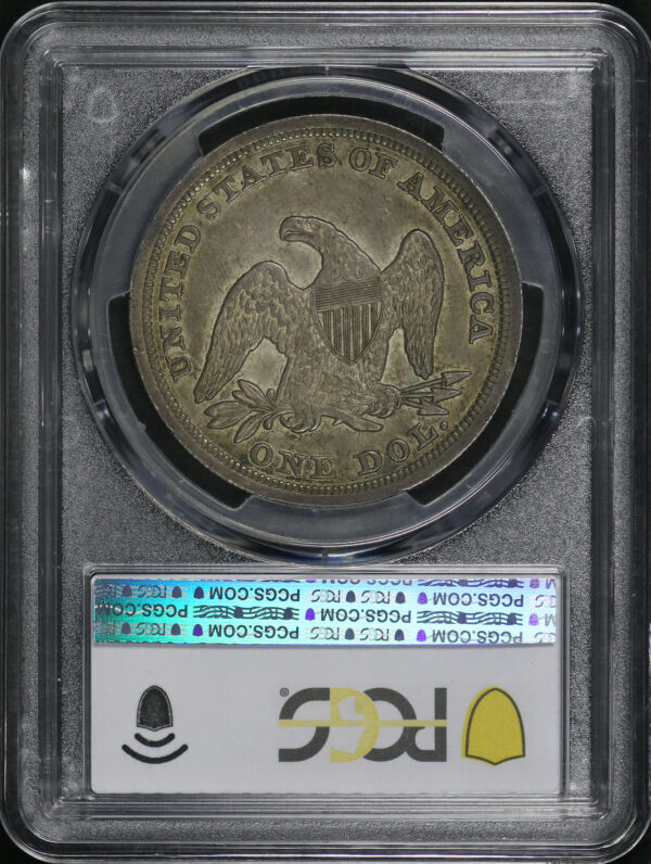 Reverse of this 1846 Liberty Seated Dollar PCGS AU-50