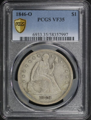 Obverse of this 1846-O Liberty Seated Dollar PCGS VF-35