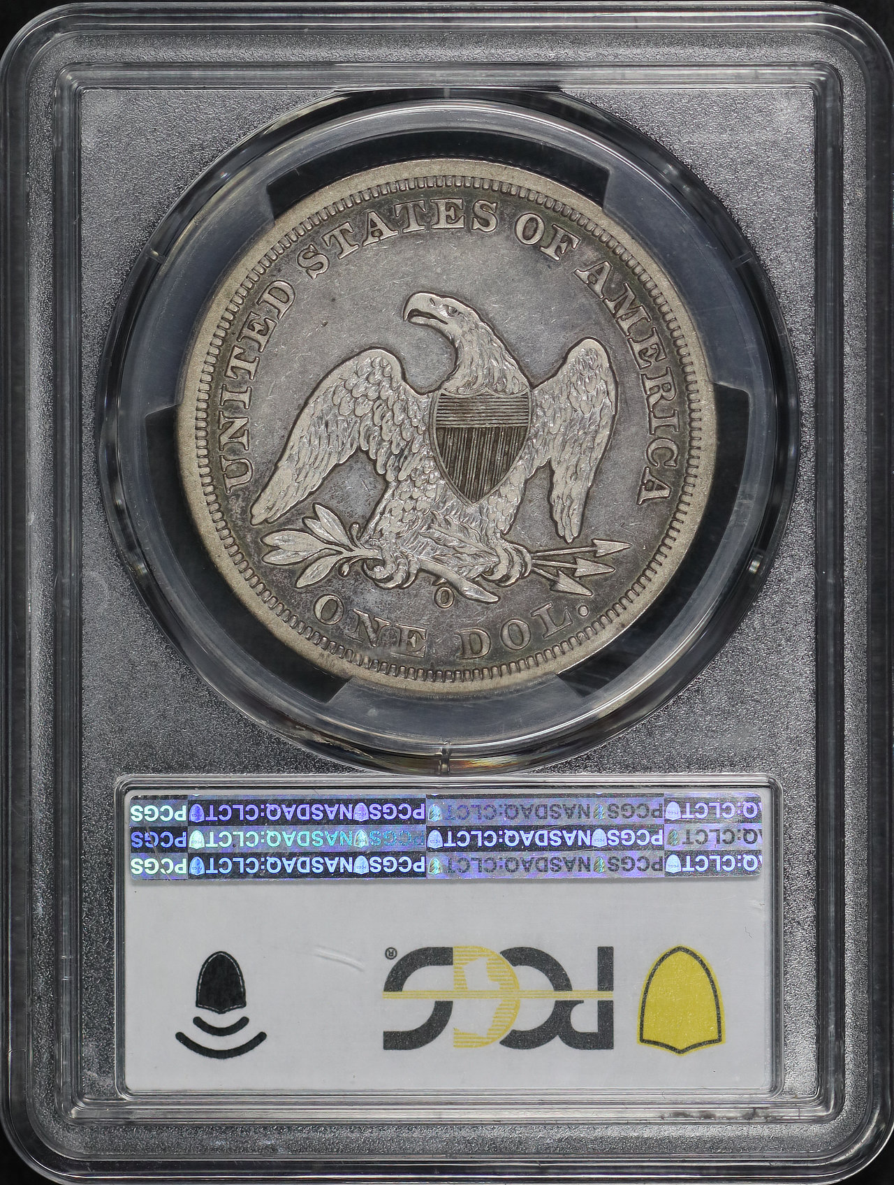 Reverse of this 1859-O Liberty Seated Dollar PCGS XF-40