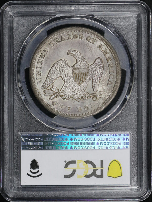 Reverse of this 1859-O Liberty Seated Dollar PCGS MS-63