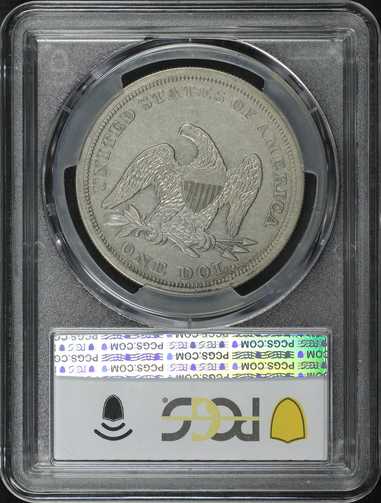 Reverse of this 1864 Liberty Seated Dollar PCGS XF-45