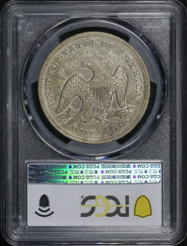 Reverse of this 1869 Liberty Seated Dollar PCGS XF-40