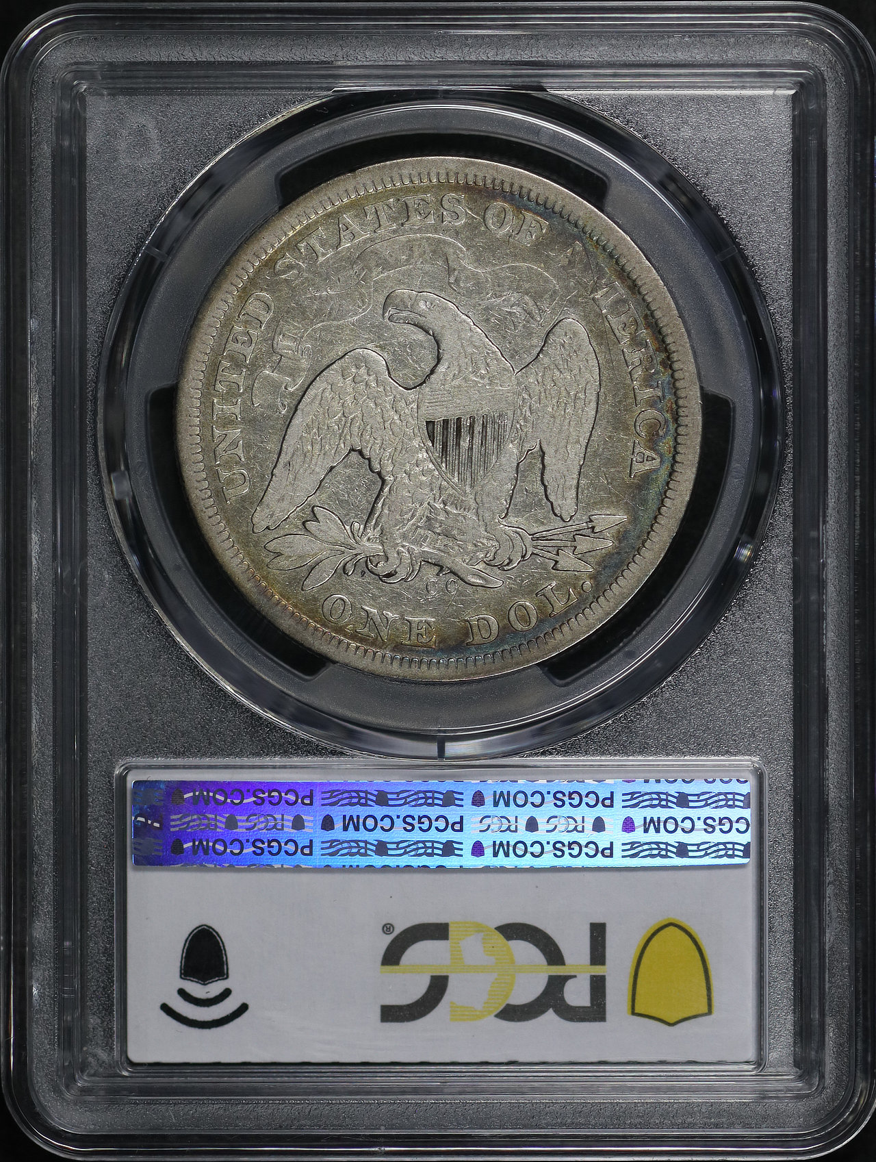 Reverse of this 1870-CC Liberty Seated Dollar PCGS VG-08