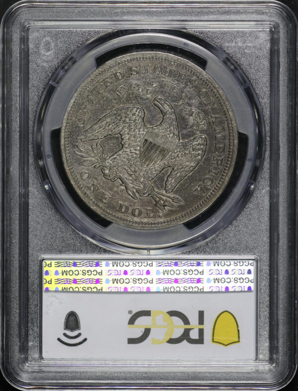 Reverse of this 1870-CC Liberty Seated Dollar PCGS VF-35