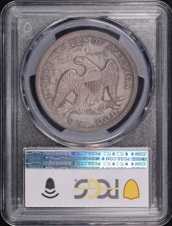 Reverse of this 1870-CC Liberty Seated Dollar PCGS XF-45