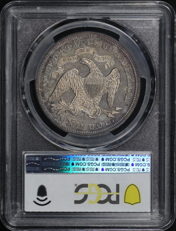 Reverse of this 1870-CC Liberty Seated Dollar PCGS MS-61