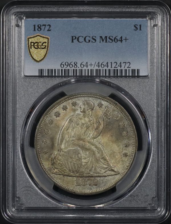 Obverse of this 1872 Liberty Seated Dollar PCGS MS-64+