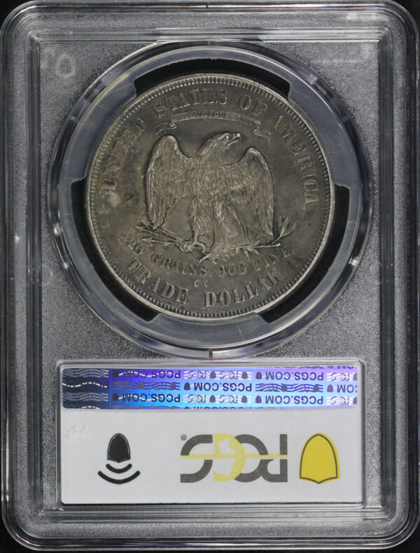 Reverse of this 1874-CC Trade Dollar PCGS XF-40