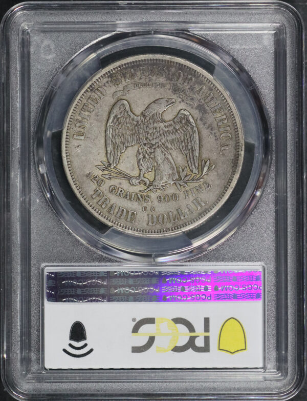 Reverse of this 1875-CC Trade Dollar PCGS XF-40