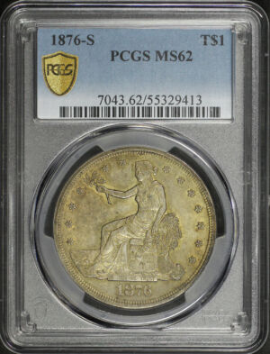 Obverse of this 1876-S Trade Dollar PCGS MS-62