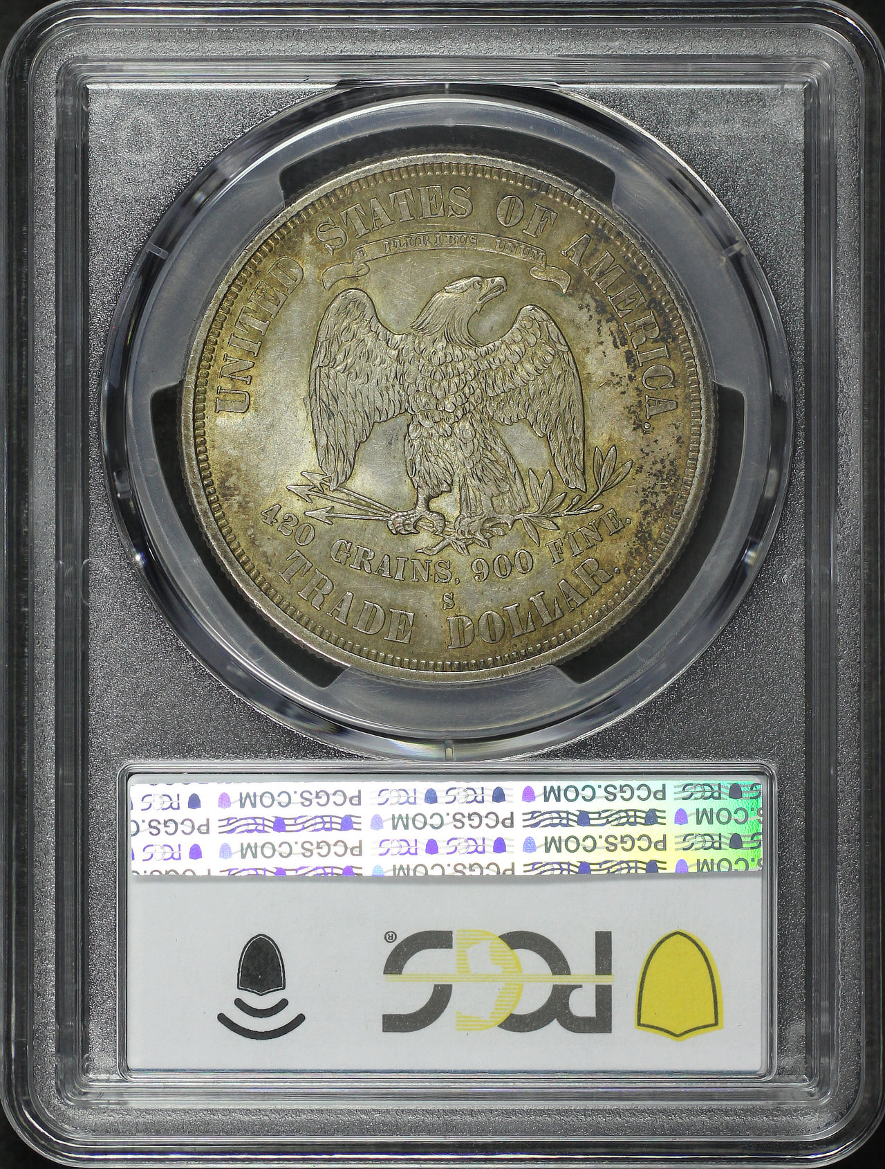 Reverse of this 1876-S Trade Dollar PCGS MS-62