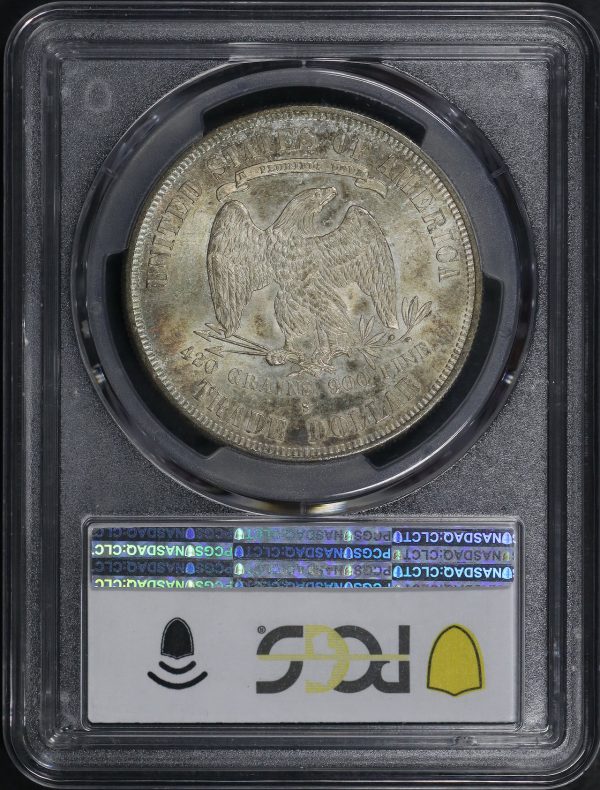 Reverse of this 1877-S Trade Dollar PCGS MS-65+