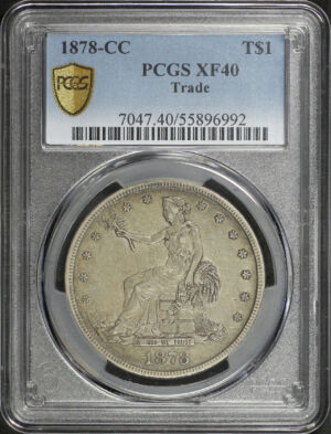 Obverse of this 1878-CC Trade Dollar PCGS XF-40