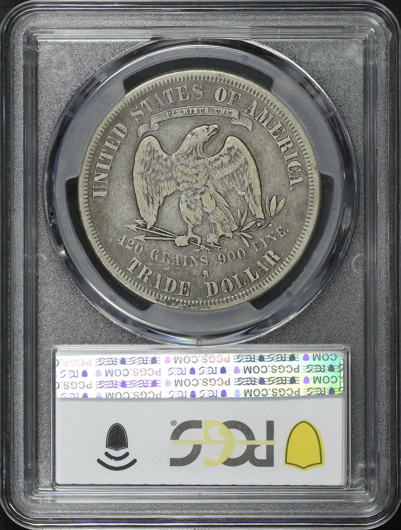 Reverse of this 1878-S Trade Dollar PCGS VF-25