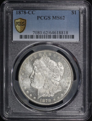Obverse of this 1878-CC Morgan Dollar PCGS MS-62