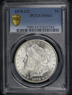 Obverse of this 1878-CC Morgan Dollar PCGS MS-63