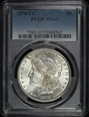 Obverse of this 1878-CC Morgan Dollar PCGS MS-63