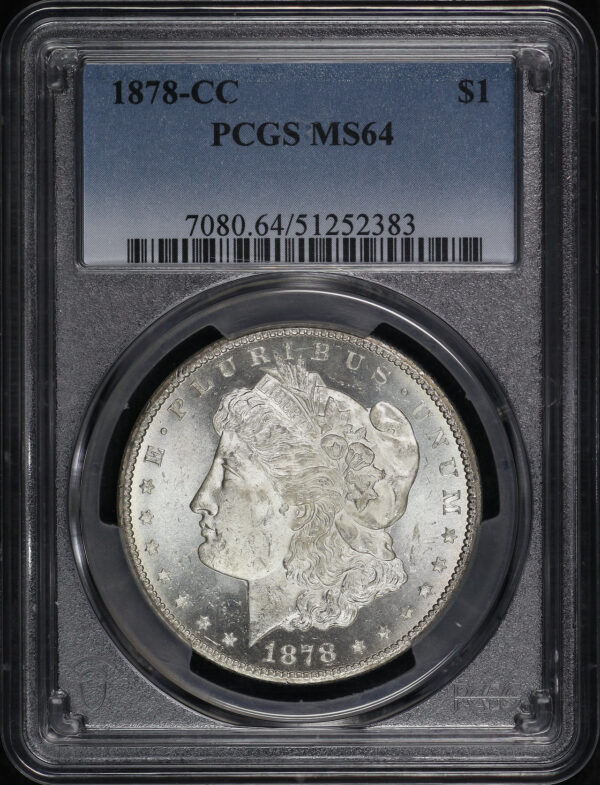 Obverse of this 1878-CC Morgan Dollar PCGS MS-64