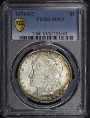 Obverse of this 1878-CC Morgan Dollar PCGS MS-65