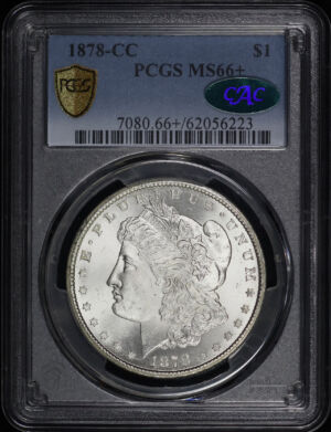 Obverse of this 1878-CC Morgan Dollar PCGS MS-66+ CAC