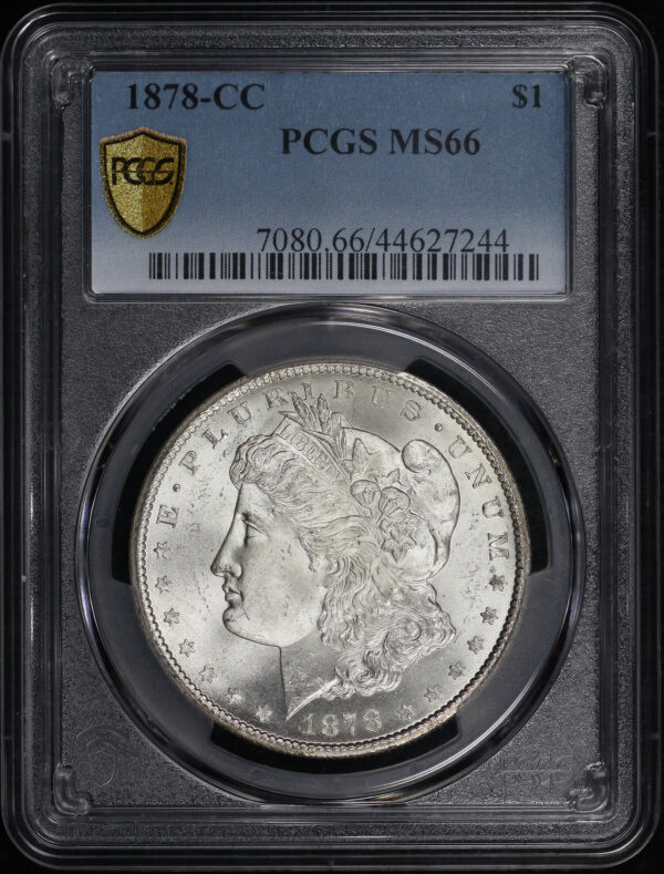 Obverse of this 1878-CC Morgan Dollar PCGS MS-66