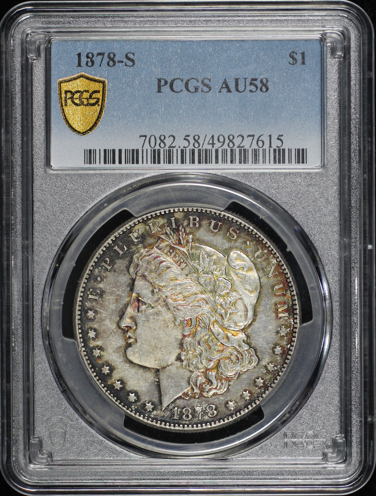Gallery image of this 1878-S Morgan Dollar PCGS AU-58