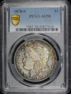 Obverse of this 1878-S Morgan Dollar PCGS AU-58
