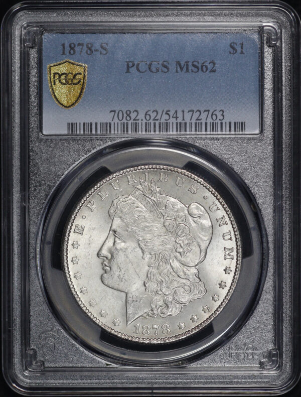 Obverse of this 1878-S Morgan Dollar PCGS MS-62