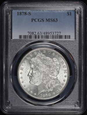 Obverse of this 1878-S Morgan Dollar PCGS MS-63