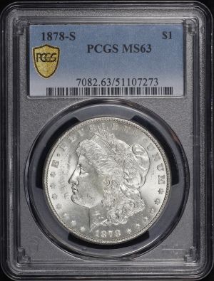 Obverse of this 1878-S Morgan Dollar PCGS MS-63