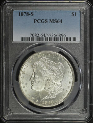 Obverse of this 1878-S Morgan Dollar PCGS MS-64
