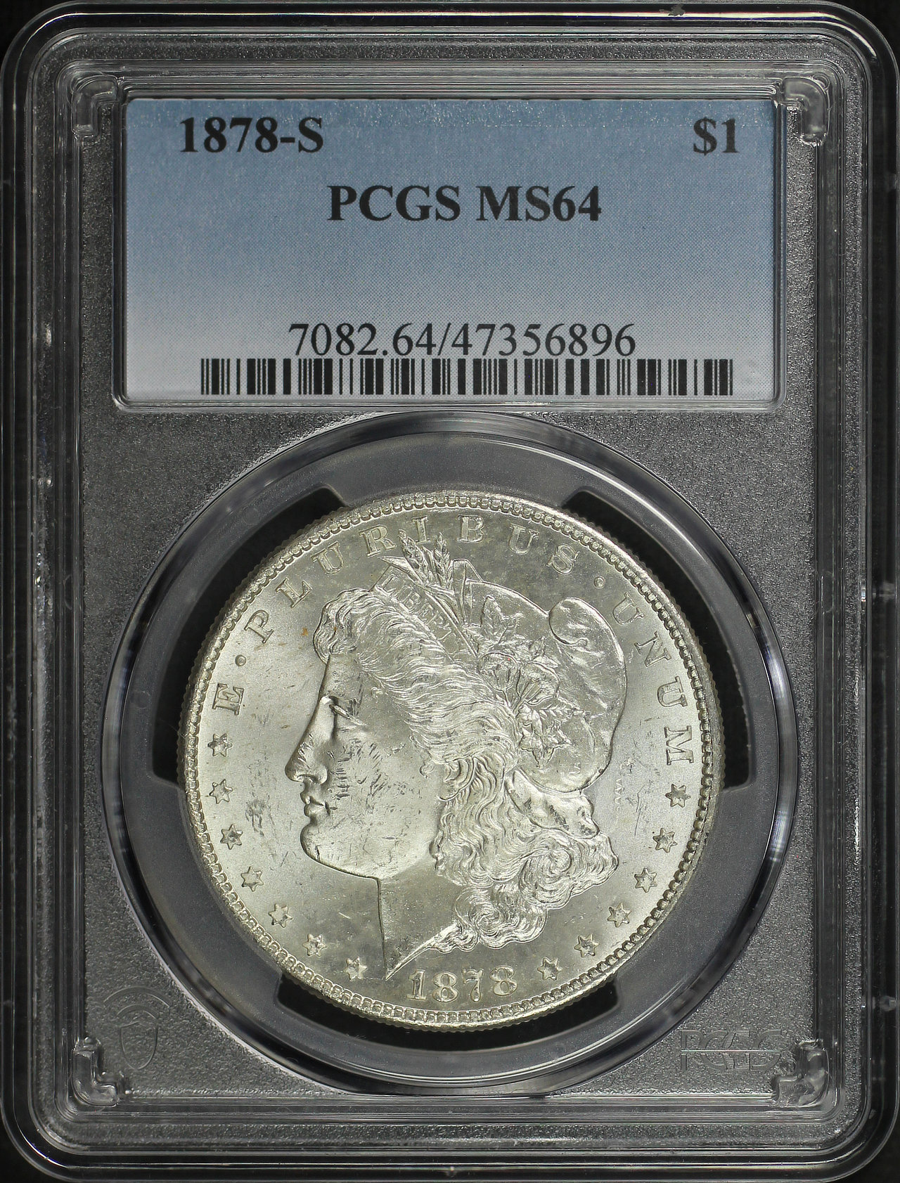 Obverse of this 1878-S Morgan Dollar PCGS MS-64