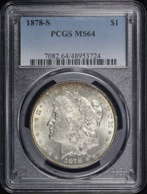 Obverse of this 1878-S Morgan Dollar PCGS MS-64